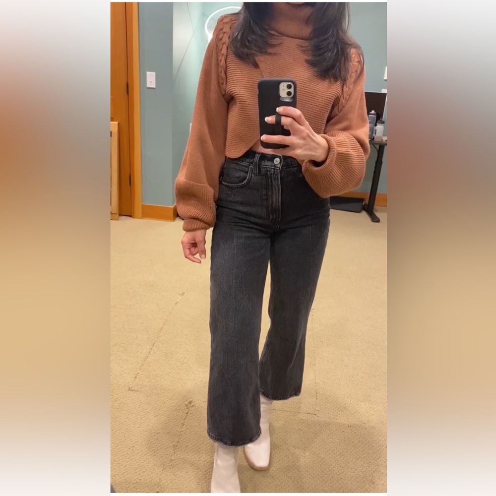 Abercrombie ultra high waist wide leg trousers 25 short - Picture 4 of 4